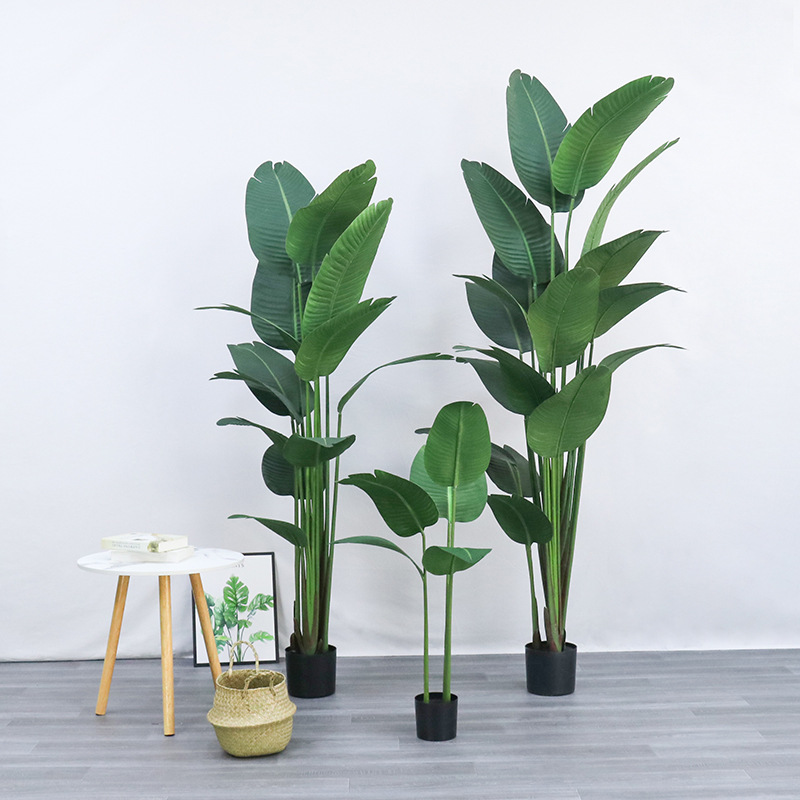 Bird Paradise Strelitzia - กระถางต้นไม้พลาสติกเทียม ​ ปลูกต้นนกสวรรค์ ​ สเตรลิทเซีย ไลฟ์ไลค์ต้นไม้ปลอมสำหรับตกแต่งบ้านสวนสำนักงาน