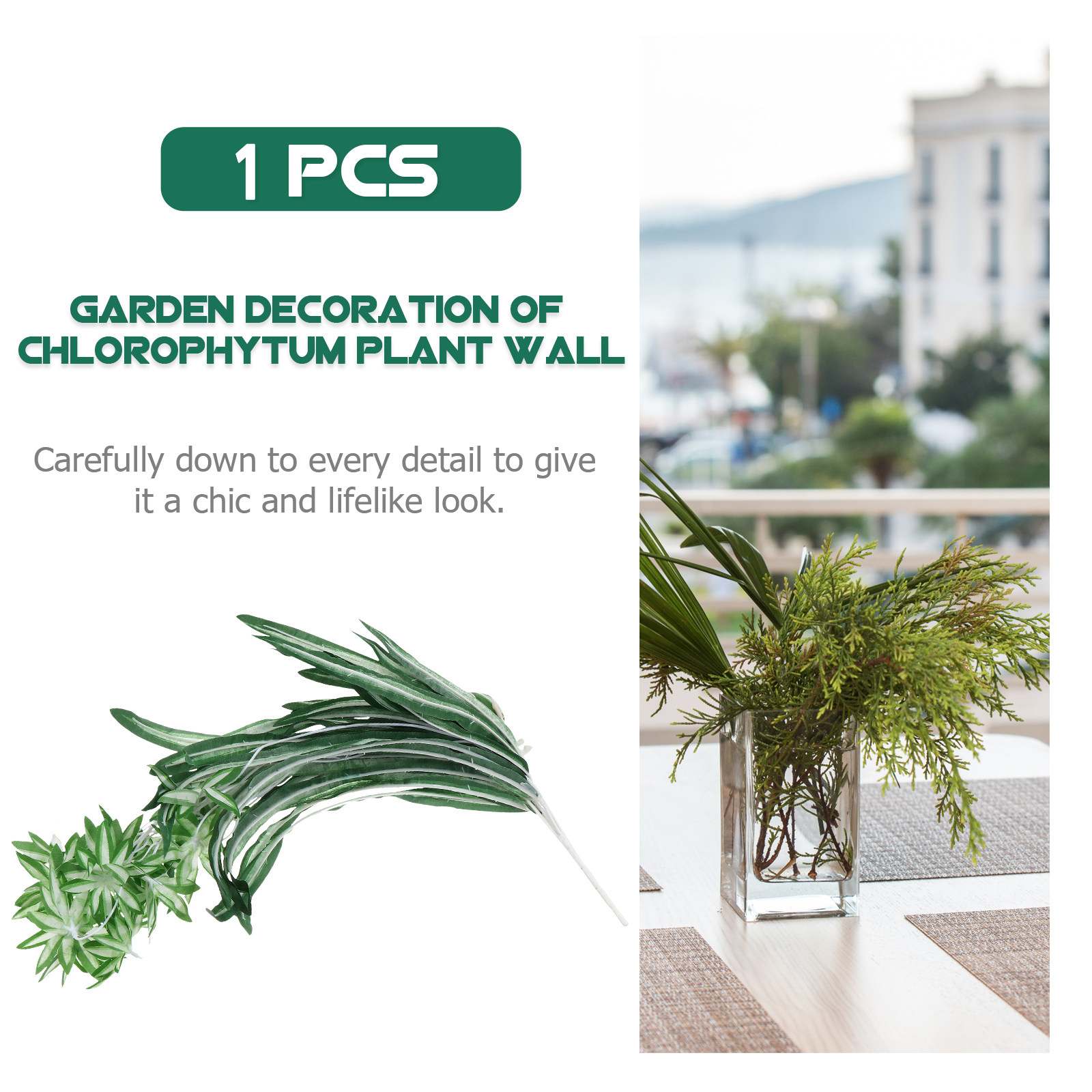 1 ชิ้น ต้นไม้ประดิษฐ์คลอโรฟิทั - Spider Plant Hanging บทวิจารณ์และราคา