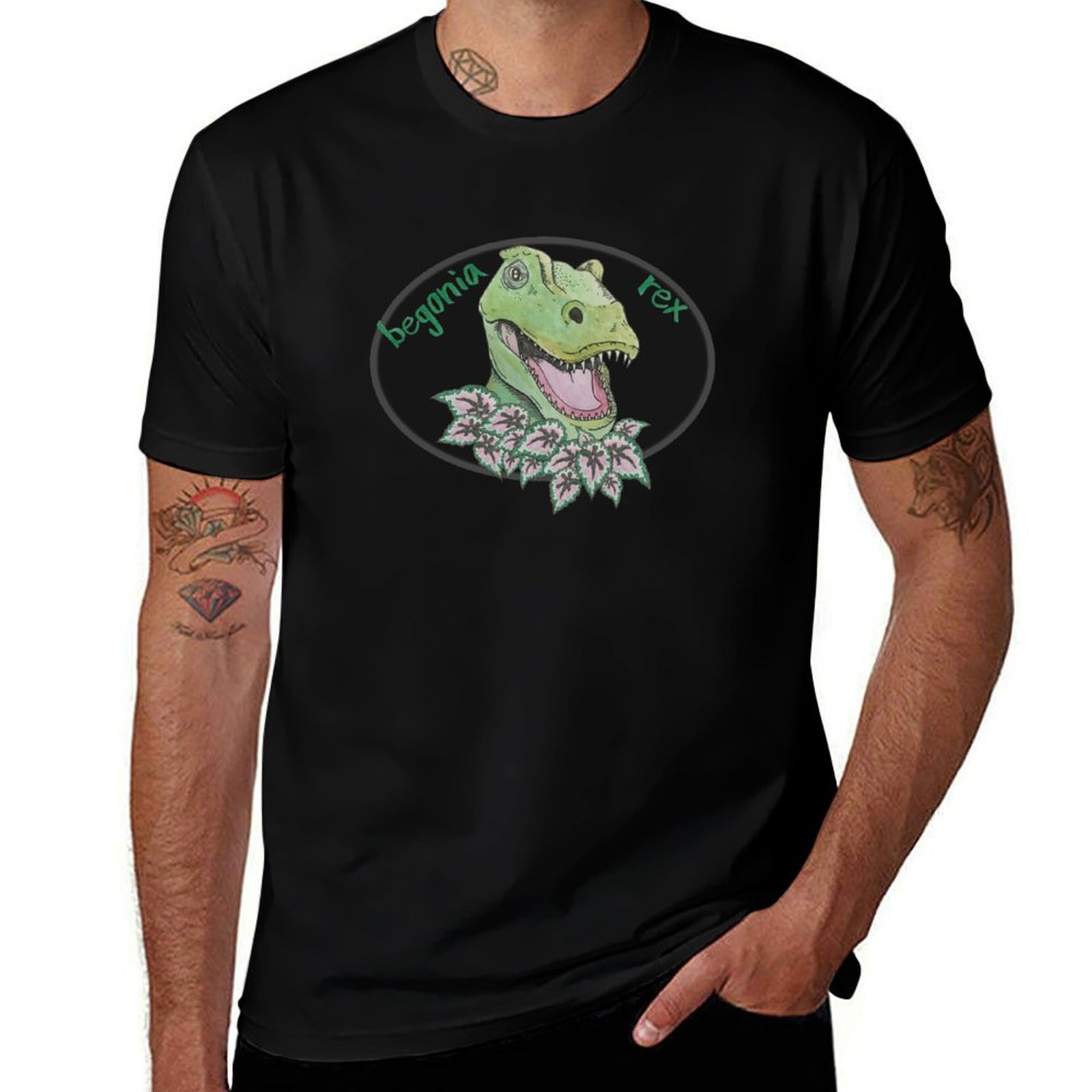 เสื้อยืดลายทีเร็กซ์เบโกเนีย เส - Begonia Rex บทวิจารณ์และราคา